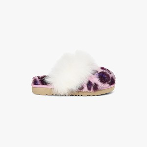 Ugg Cozy II Leopard Kids Slippers White/Pink/Black (4865GOYUD)